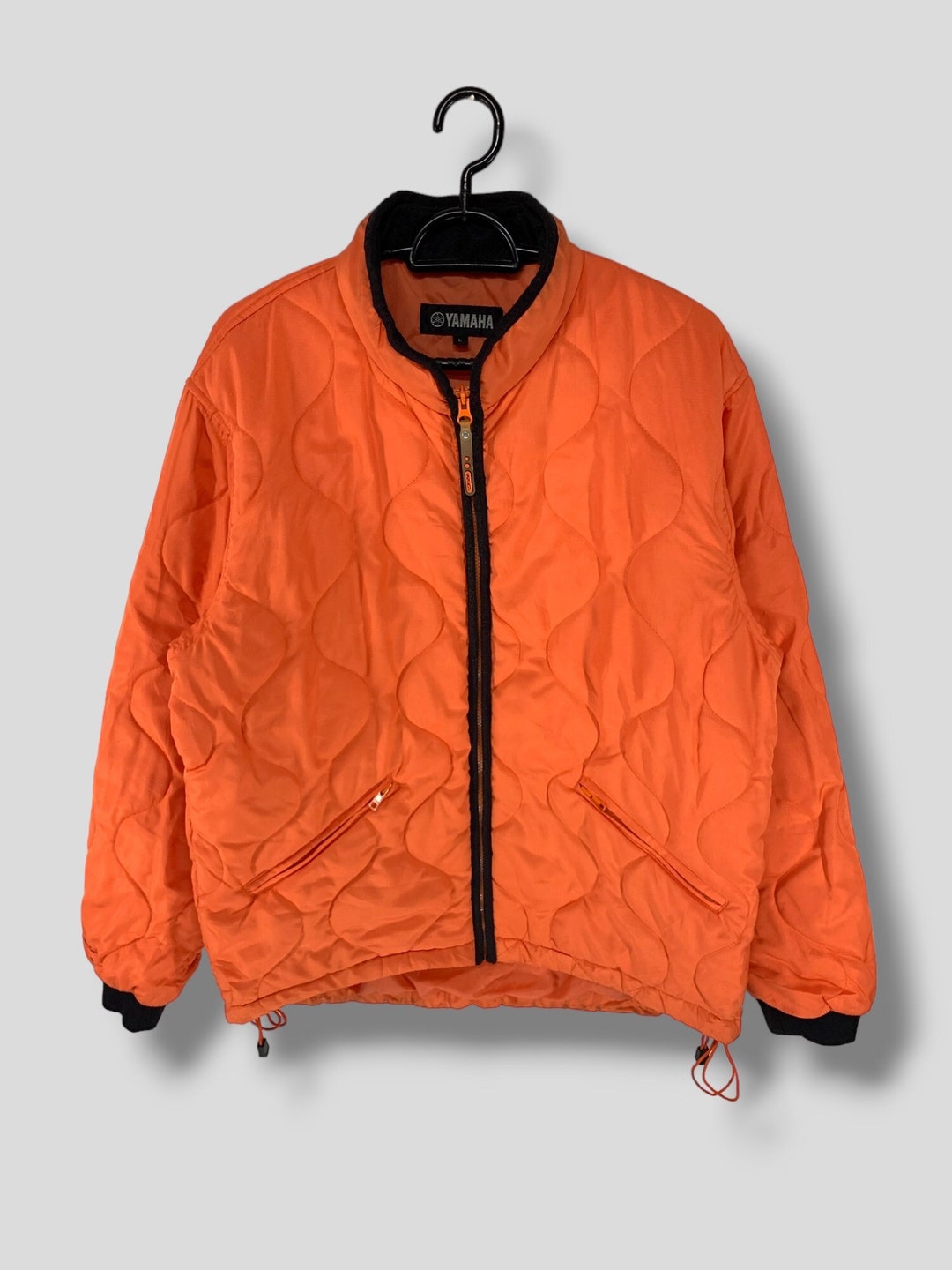 Vintage Yamaha Quilted Bomber Jacket Athletic Streetwear