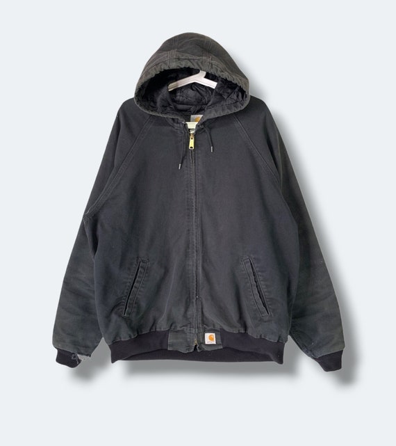 Vintage 90s Carhartt Distressed Sunfaded Quilted Lined