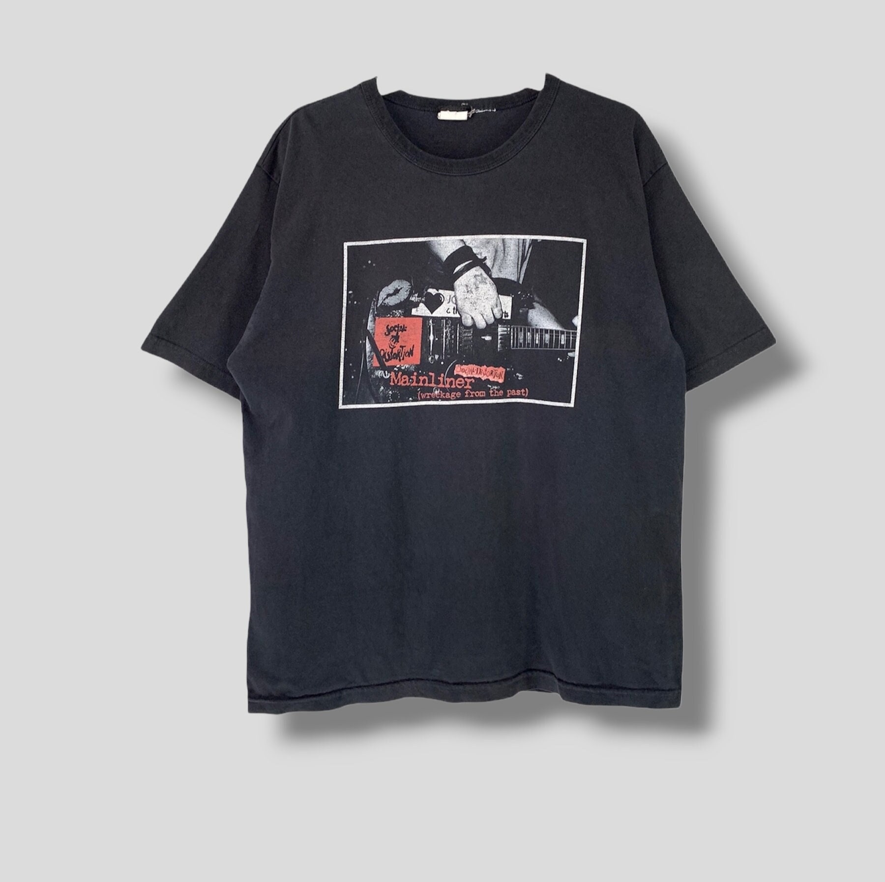 Vintage 90s Social Distortion Mainliner Promo Tshirt American Punk