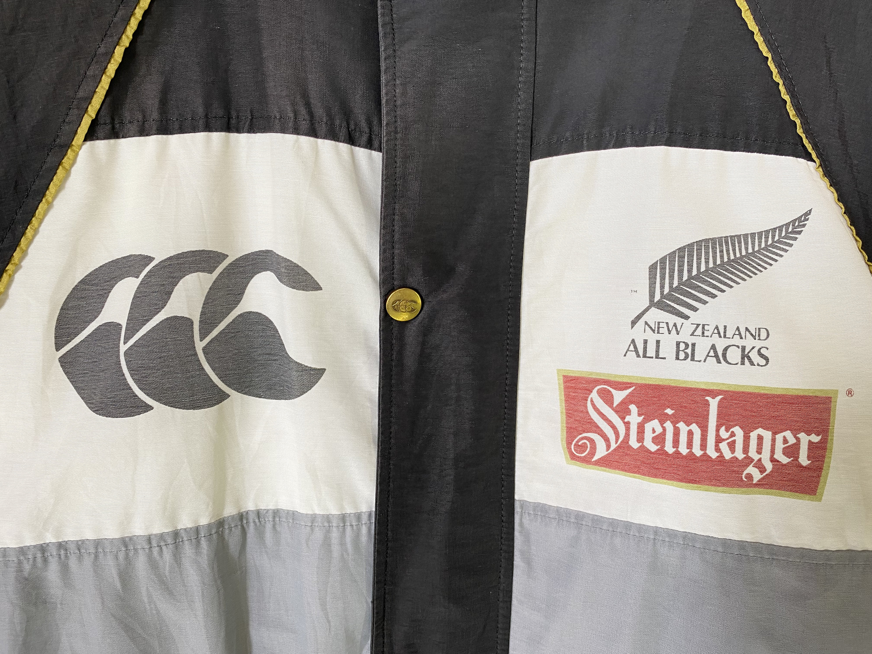 Vintage 90s Canterbury New Zealand All Blacks Steinlager Rugby