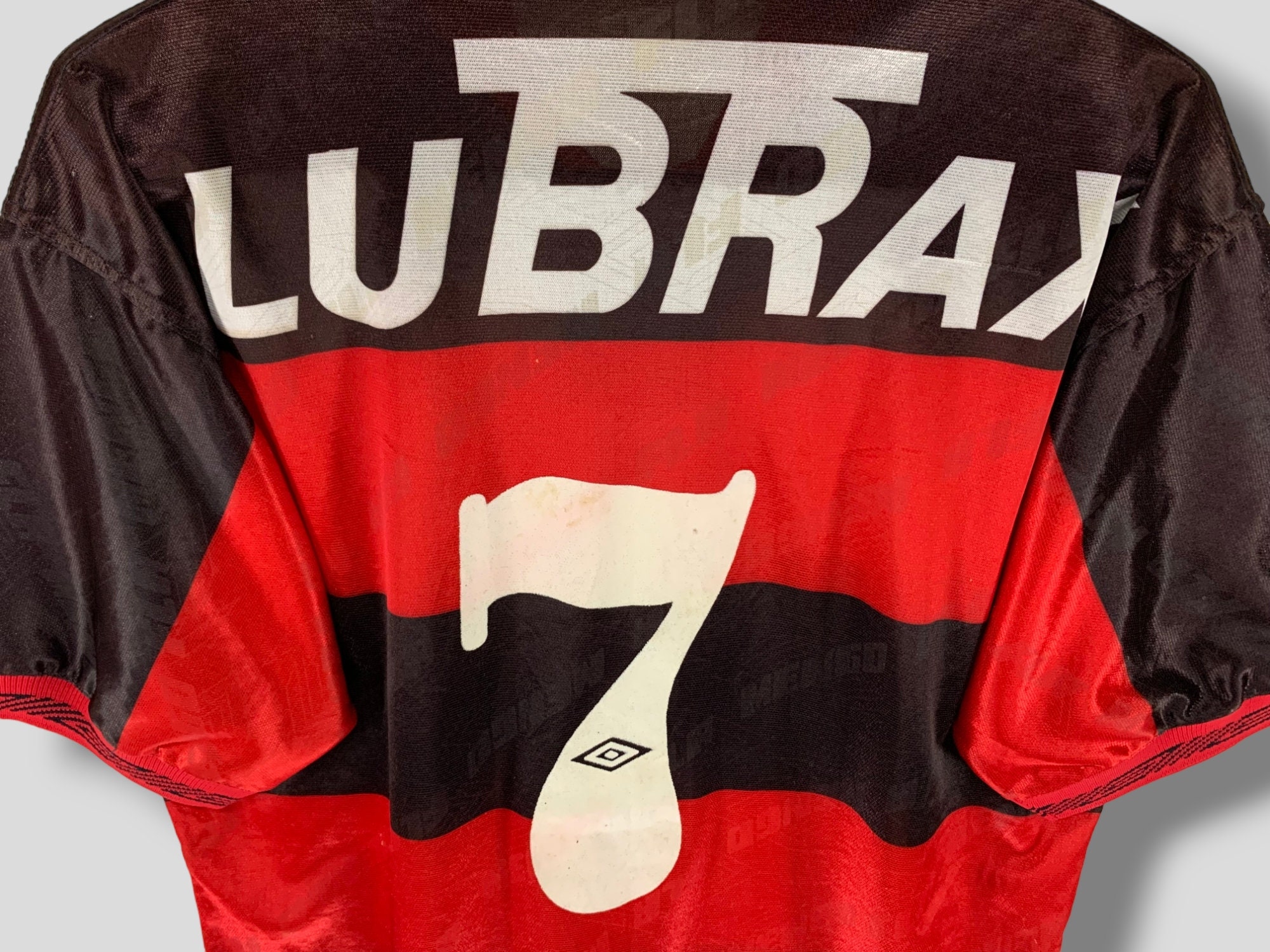 Vintage Flamengo #7 Brasil 1990's Lubrax Umbro Jersey Collectible
