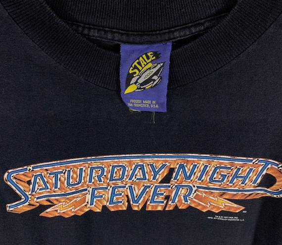 Vintage 90s Saturday Night Fever Movie Tshirt John Travolta 1977