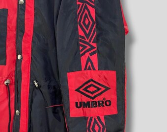ウェア 90s Manchester Unitd UMBRO Winter Jacket Vintage 90s Umbro Manchester United Training Coat Collectible