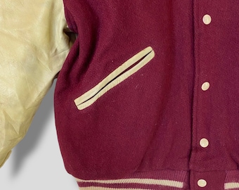 Vintage 60s 70s Butwin Leather Varsity Jacket Athletic