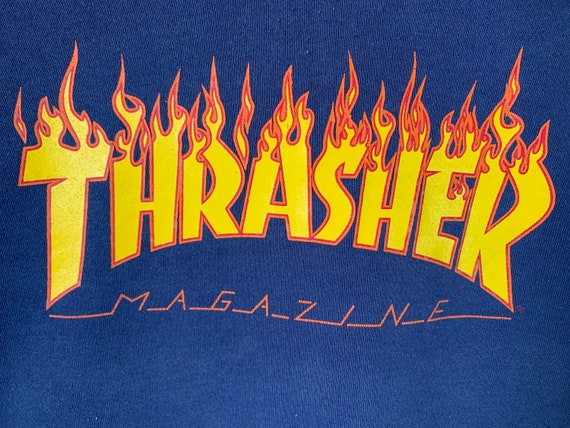 Vintage 90s Thrasher magazine spellout sweatshirt… - image 3