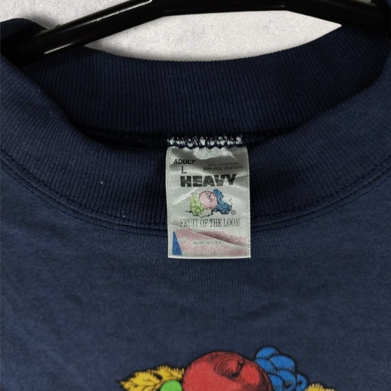 Vintage 90s Fruit of the loom big logo sunfaded s… - image 4