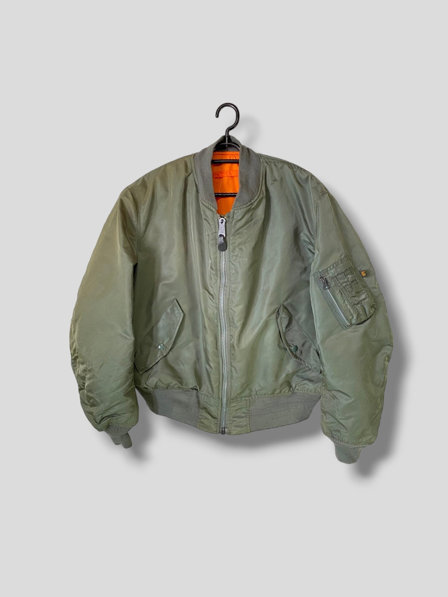 Vintage 90s Alpha Industries MA-1 Bomber Jacket Military Vintage 90s Alpha Industries MA-1 Bomber Jacket Military