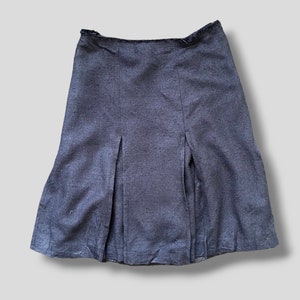 Vintage Y2K Prada pleated skirt designer casual womenswear bottom wear solid mini skirt grey size 38