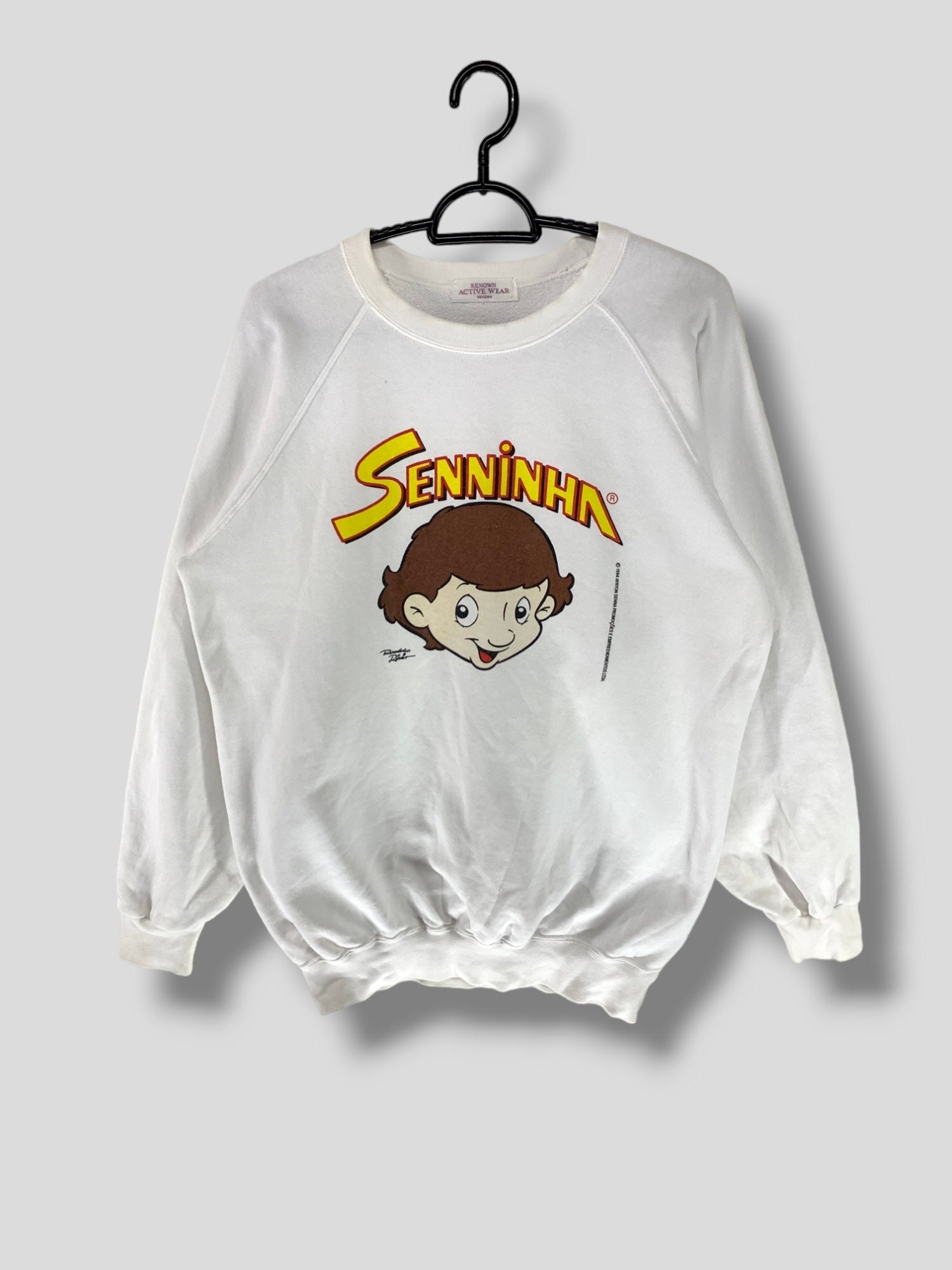 Rare Vintage 90s Ayrton Senna Senninha Pullover as Worn by Ayrton 