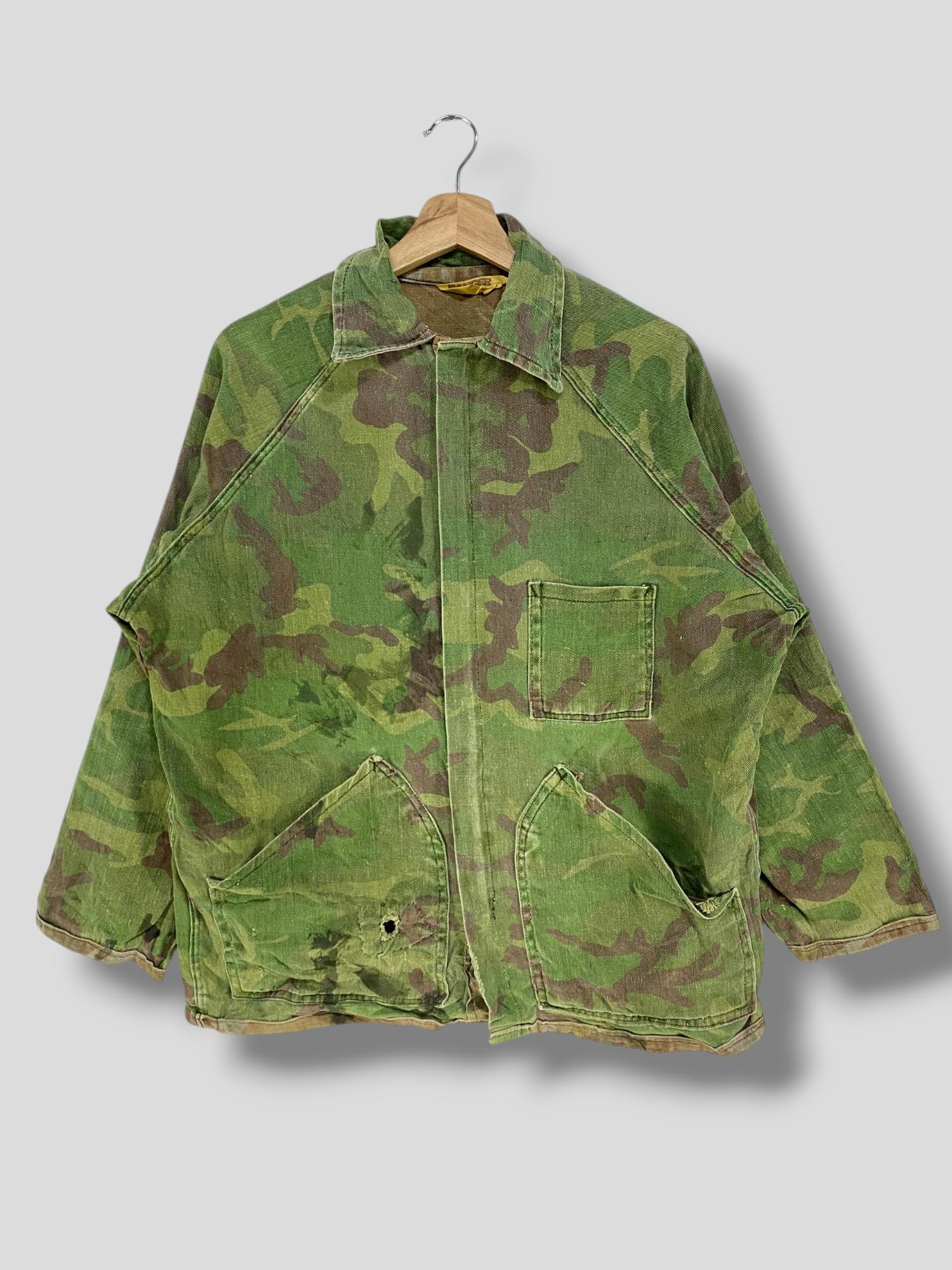 Vintage 70s Ranger Camo Reversible Distressed Hunting Jacket