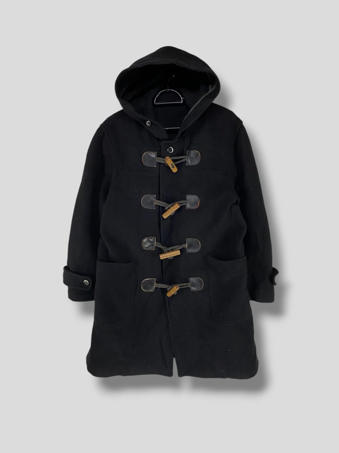 Vintage Wrangler Toggle Wood Button Hoodie Duffle Coat