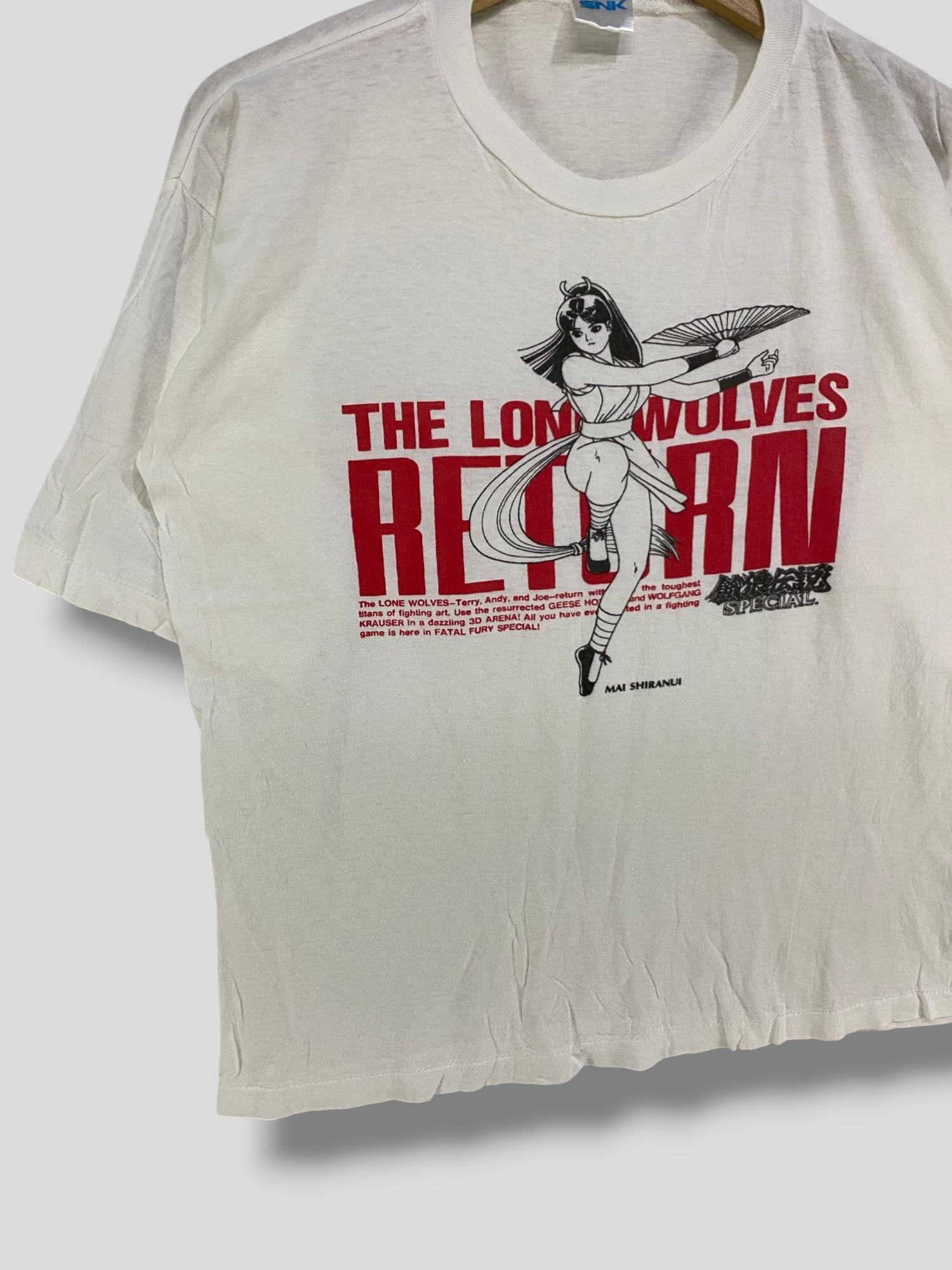 ヴィンテージ 90年代 餓狼伝説 不知火舞 SNK ビデオゲーム Tシャツ 