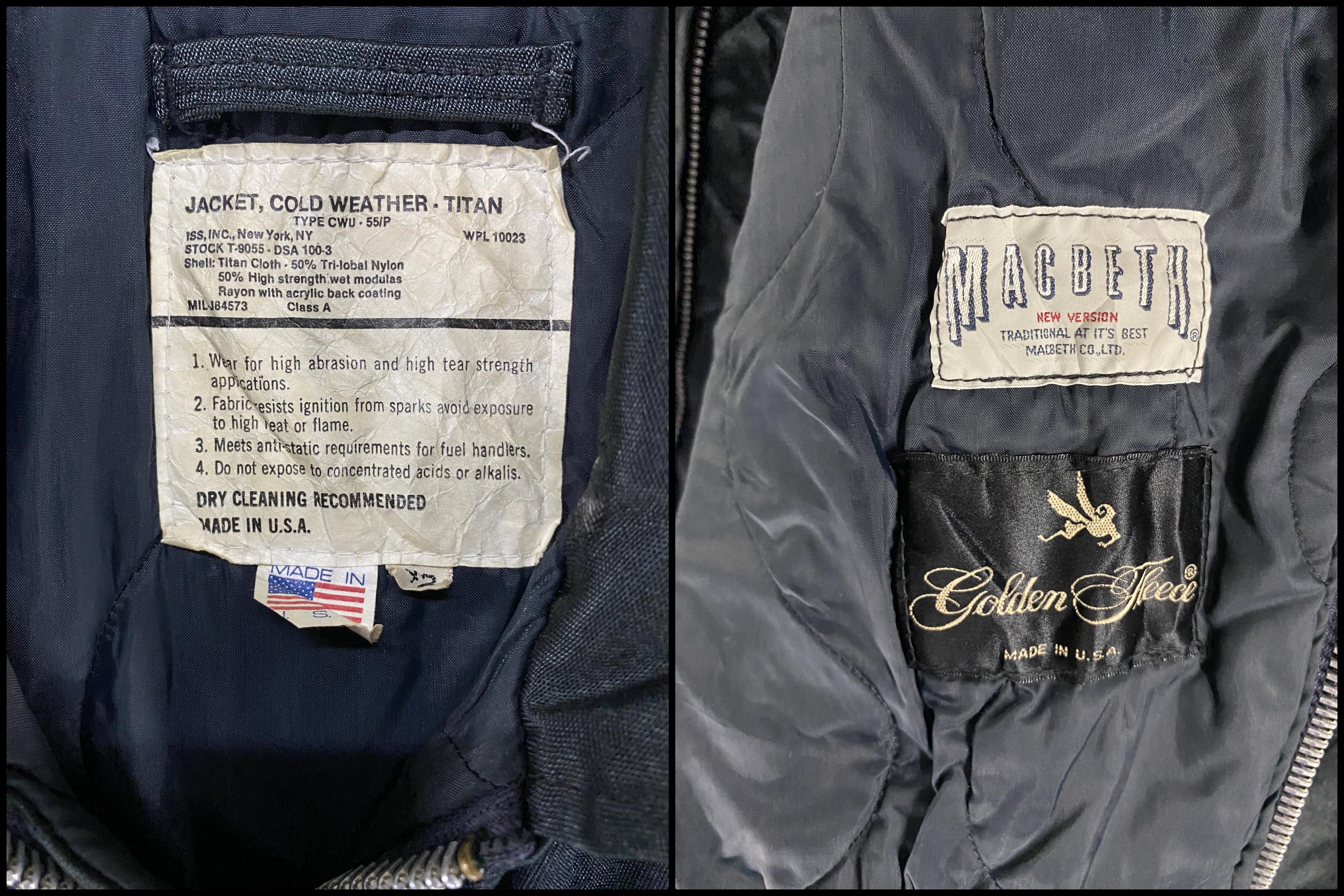 Vintage 80s I.spiewak Golden Fleece Titan Cloth Type CWU-55P