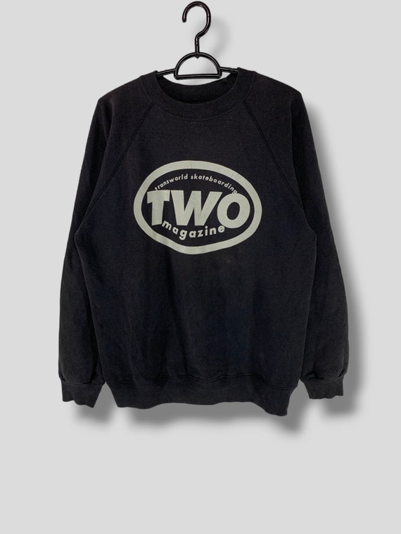 Vintage 90s Transworld Skateboarding Magazine Big Logo Sweatshirt Athletic Streetwear Crewneck Men Skateboard Pullover Size Medium large Etsy