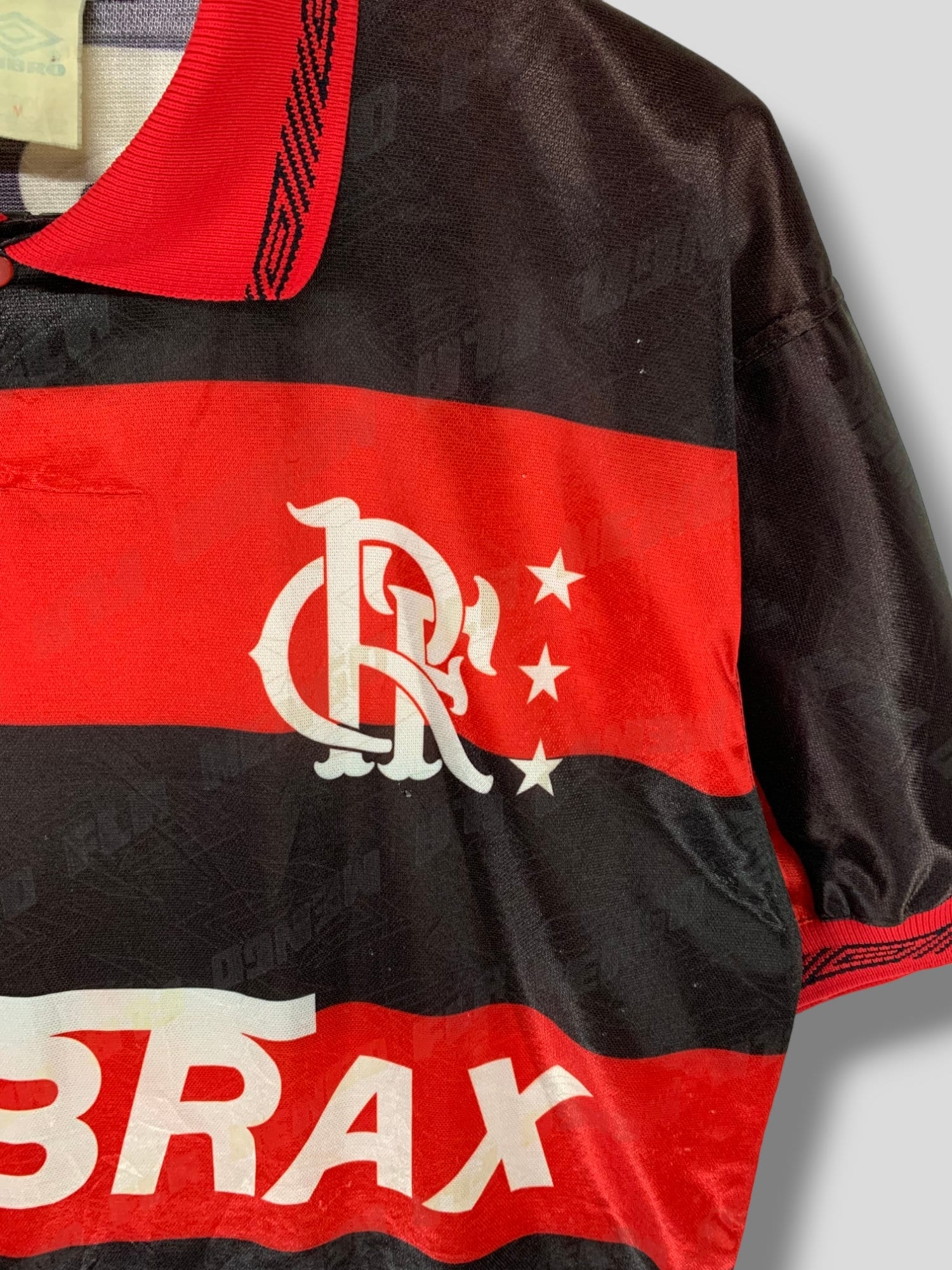 Vintage Flamengo #7 Brasil 1990's Lubrax Umbro Jersey Collectible