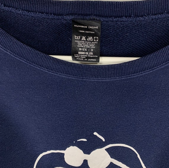 Number (n)ine Milk & Cookies Sweatshirt Japanese Designer Casual