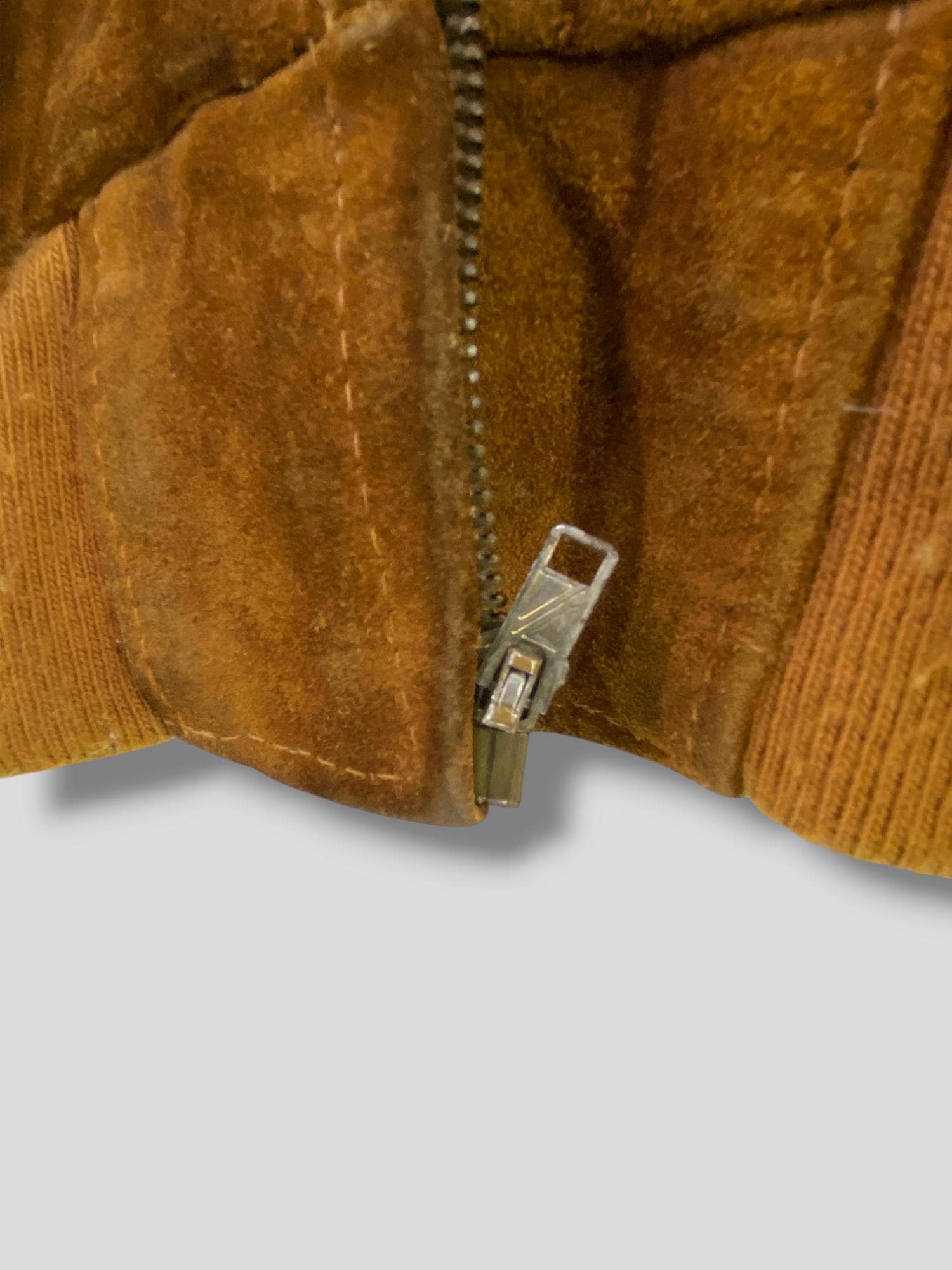 Vintage 80s Schott Suede Leather Bomber Jacket Military Boho