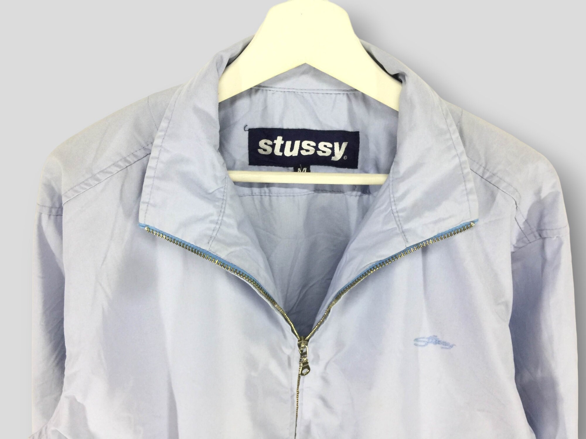 Vintage 90s Stussy Logo Jacket Streetwear Hip Hop Mens