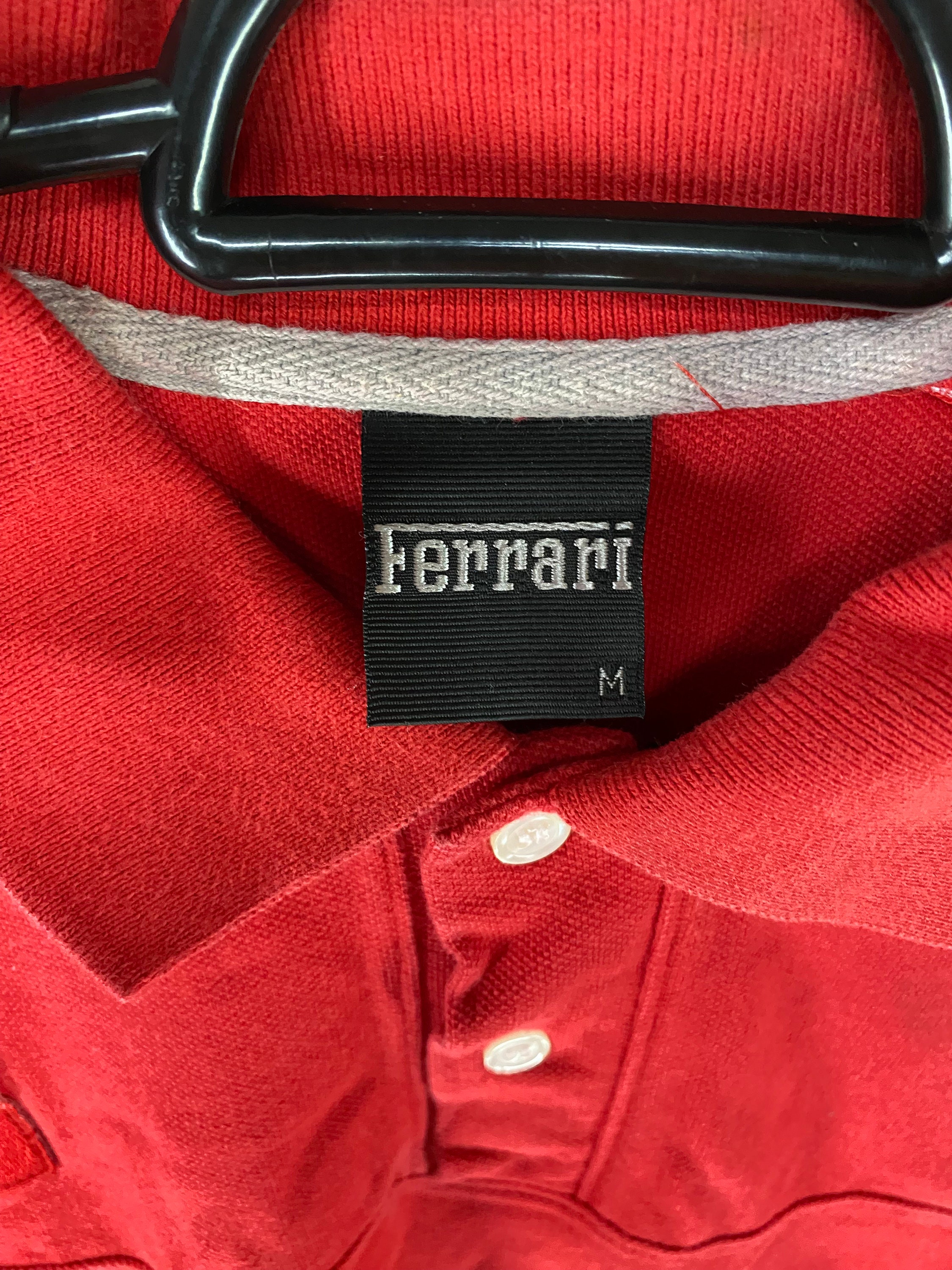 Vintage 90s Ferrari Magneti Marelli Embroidered Logo Polo Shirt