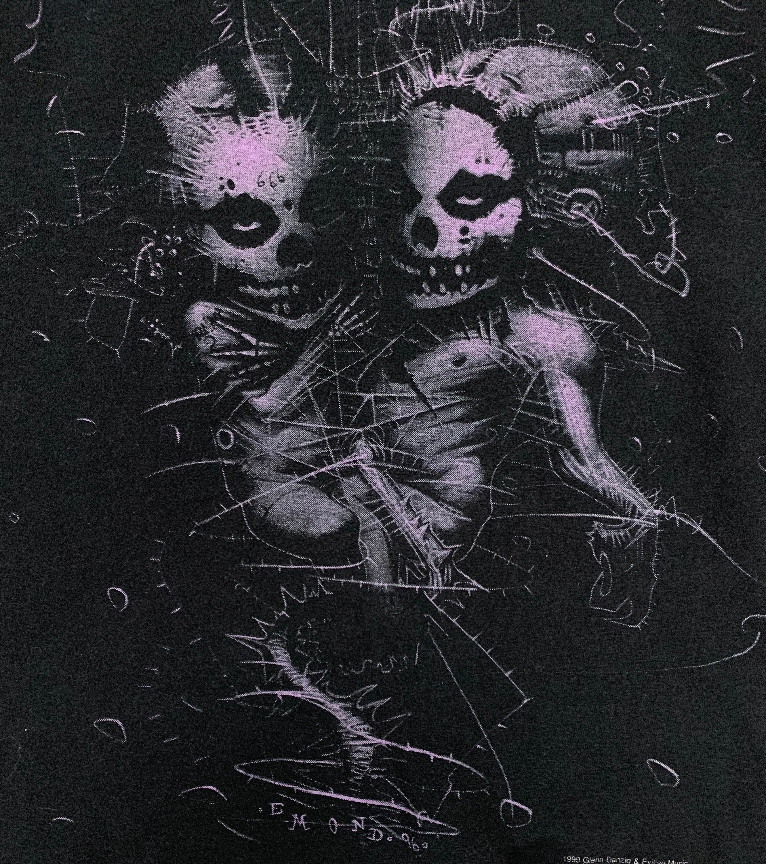 Vintage 90s Misfits Violent World Tshirt Collectible Horror Punk