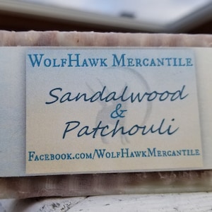 Sandalwood Patchouli Soap, hand and body bar