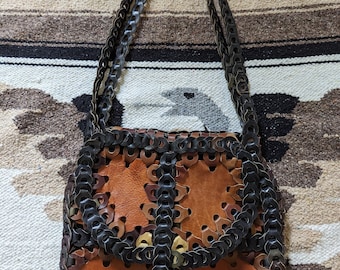 Chocolat Blu Distressed Red Leather Shoulder Bag gold Tone Hardware Edges Stitched Shoulder Bag beautiful Durable Functional Shoulder Bag Etsy