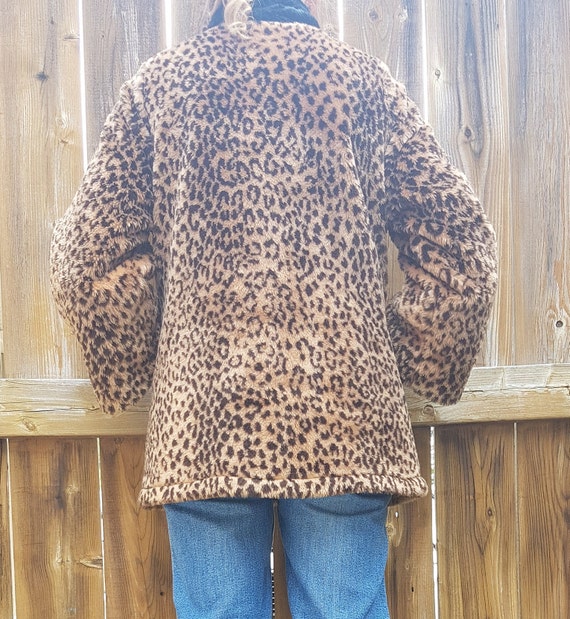 Vintage 1990s Leopard Print Coat
