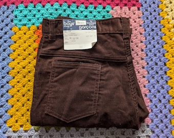 Vintage 1970s/1980s deadstock Sears brown cords - 33.5-34" waist - 30.5" inseam
