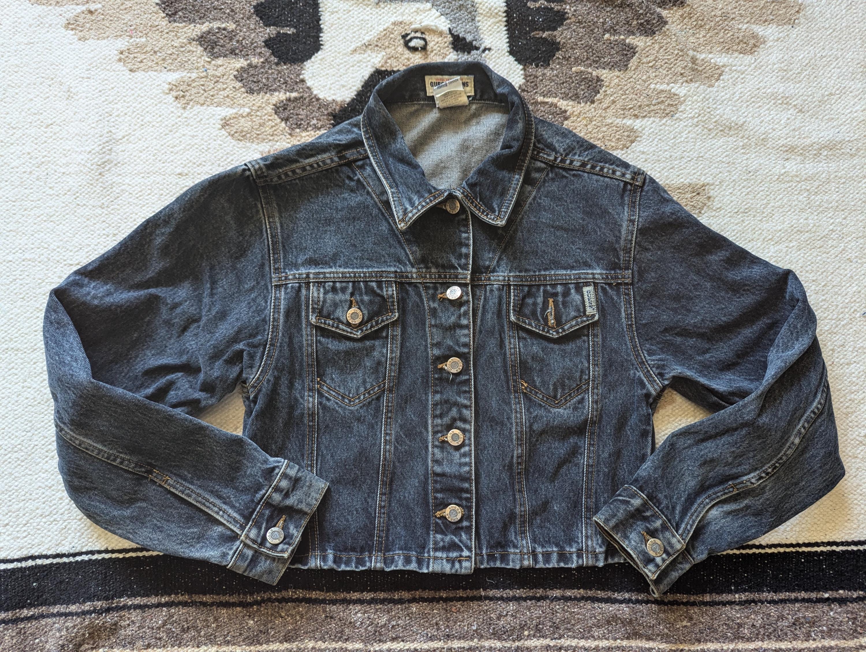 Guess Cropped Jacket - Etsy Canada