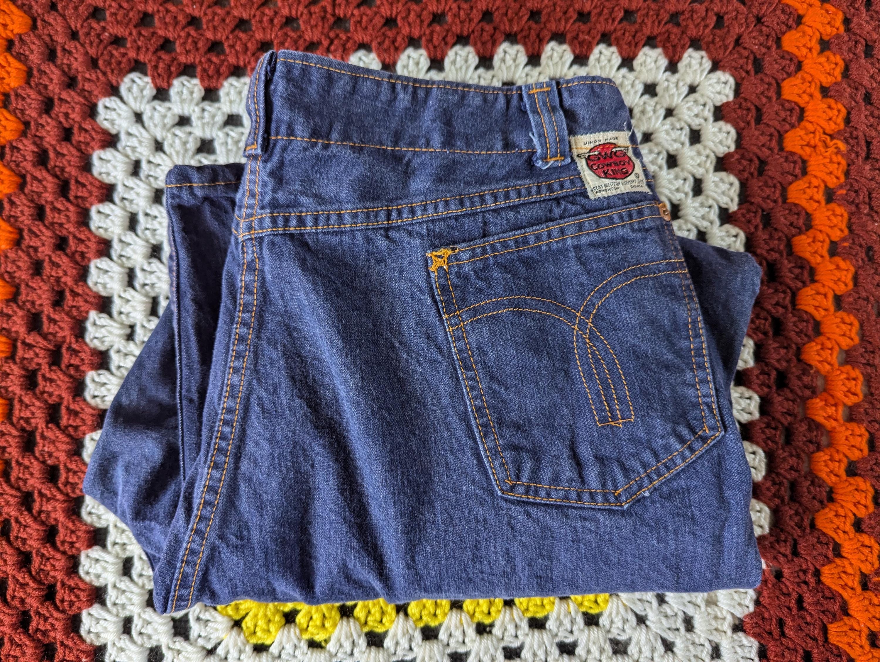 Vintage 1950s cropped side snap GWG jeans - 32" waist - 26.25" inseam - please read item description