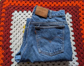 Vintage 1980s perfectly faded Levi orange tabs - 619 - 32" waist - 28" inseam