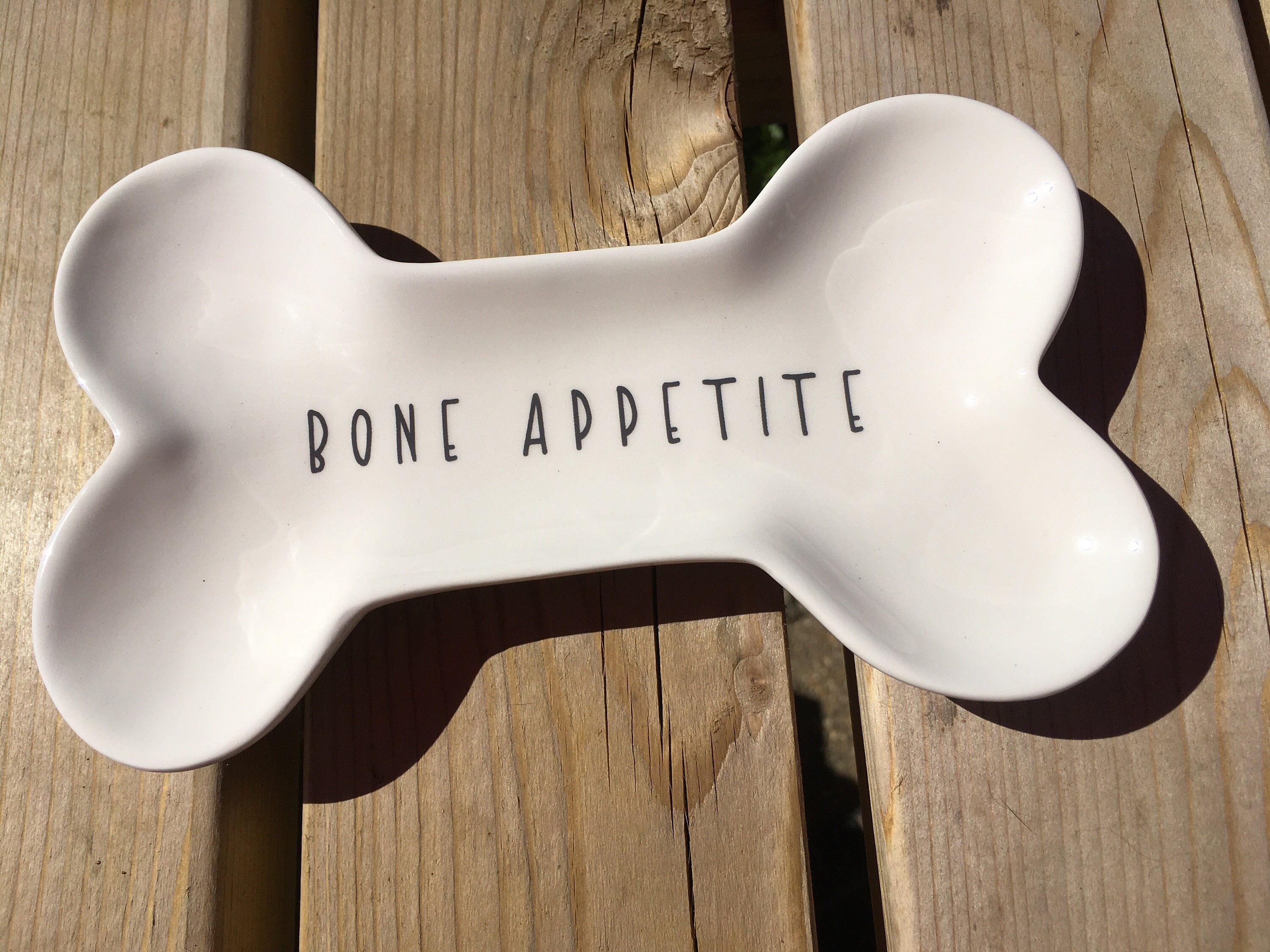 Dog Ceramic Bone Shaped Treat Dish for Dogs Treats Etsy UK