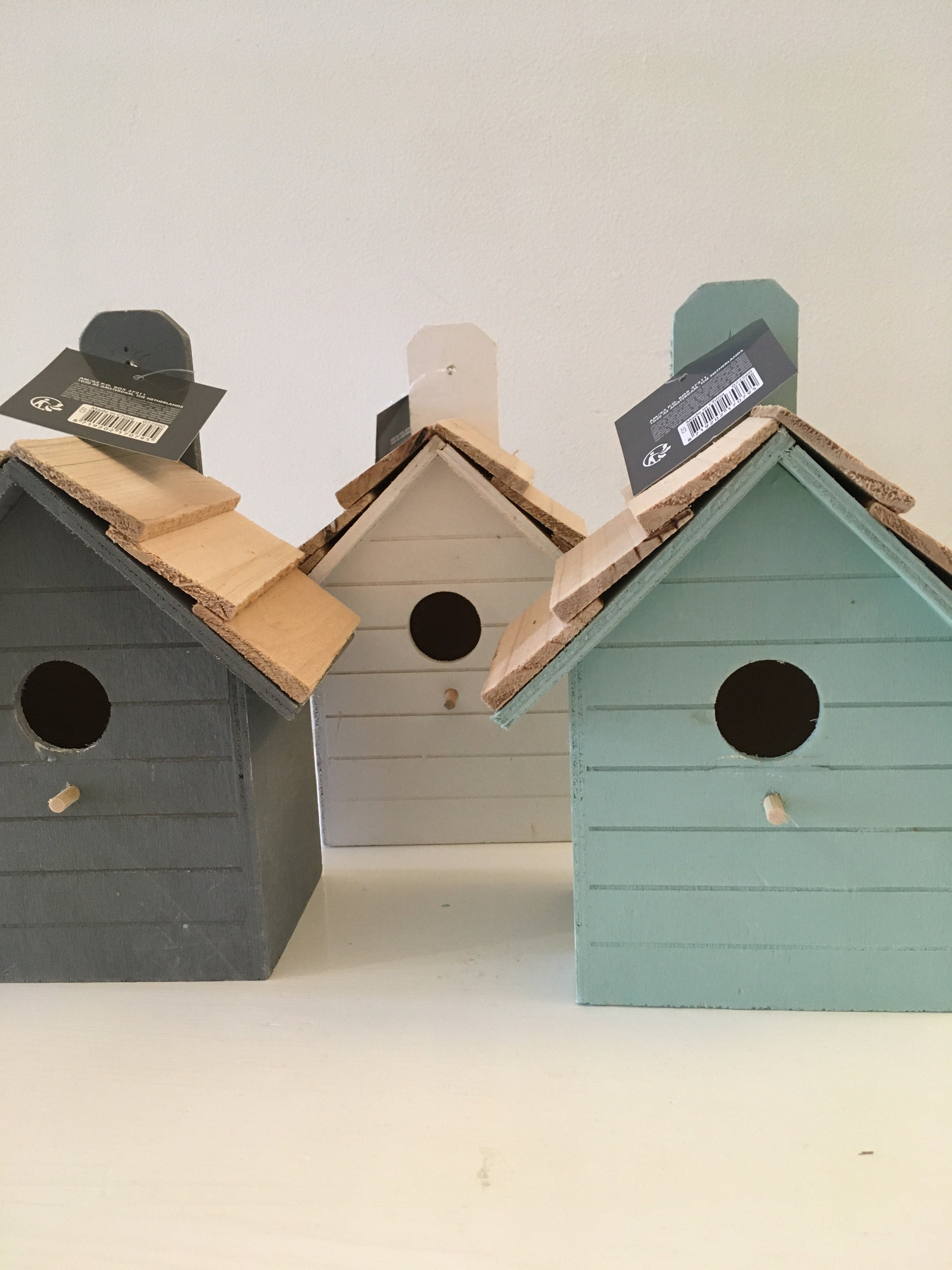 Bird House Box Wooden Painted Lovely Colours Beach House Box Etsy UK