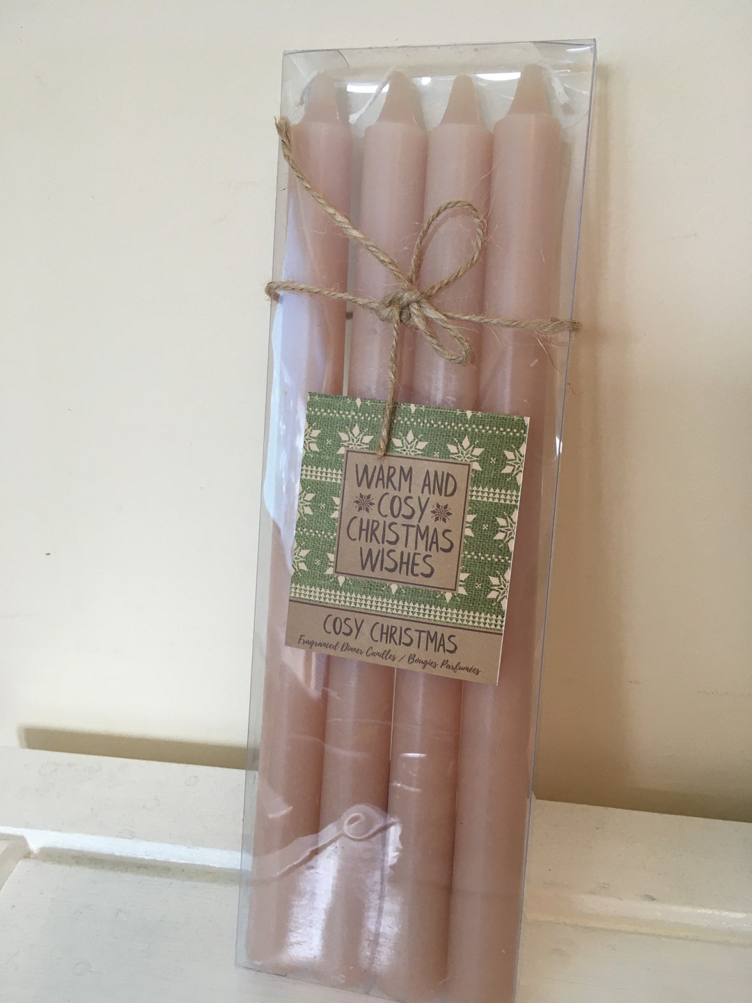 Christmas Dinner Table Candles Pack of Four Taper Candles Gold Etsy UK