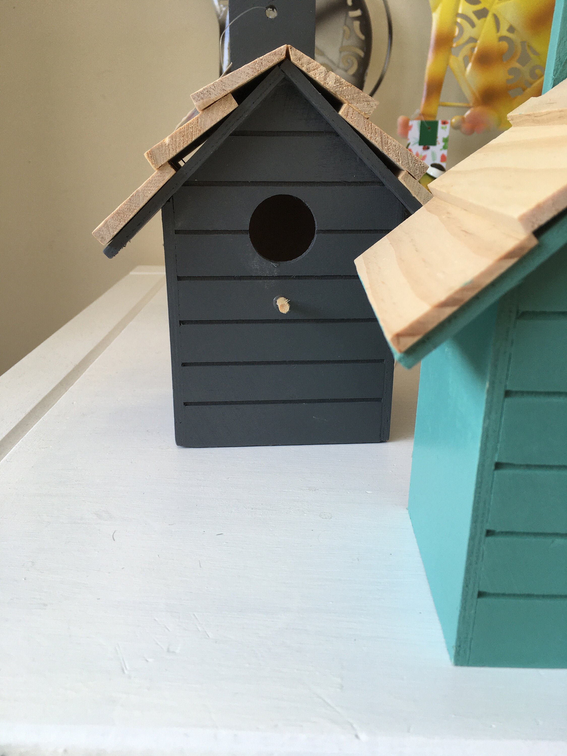 Bird House Box Wooden Painted Lovely Colours Beach House Box Etsy UK