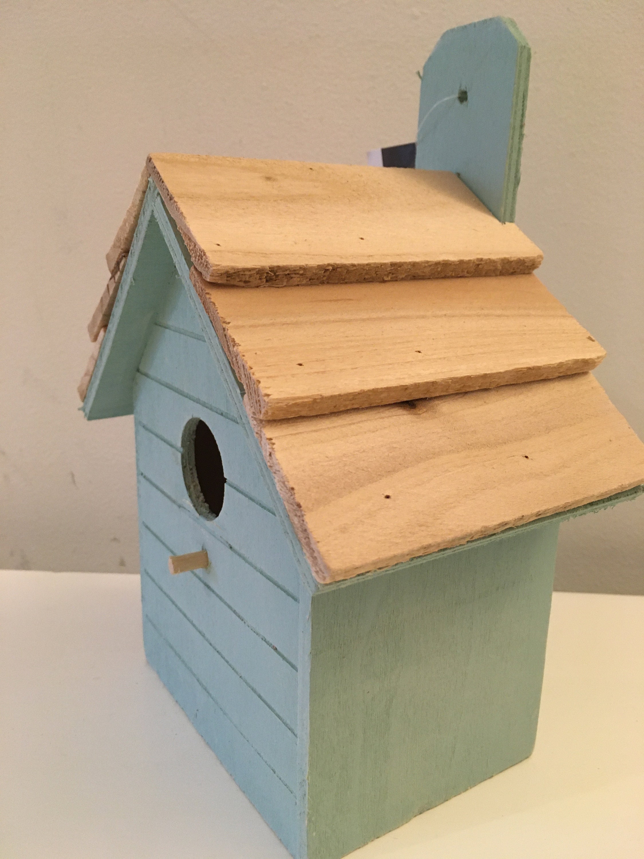 Bird House Box Wooden Painted Lovely Colours Beach House Box Etsy UK