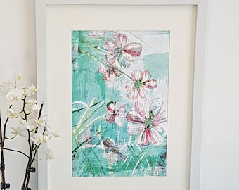 Art print | Cosmos | Unframed Art Print| Floral wall art | Flower print | by Tracy Evans