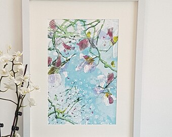 Art print | Cherry Blossom | Unframed Art Print | Floral wall art | Flower print | by Tracy Evans