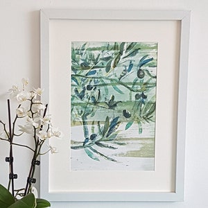 Art print | Olive Branch | Unframed Art Print | Floral wall art | Flower print | by Tracy Evans
