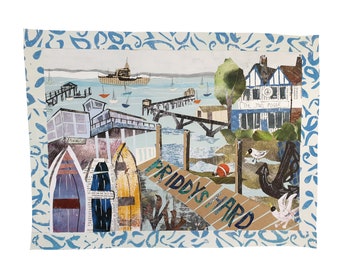 Coastal Art Print of Priddys Hard in Gosport by Tracy Evans