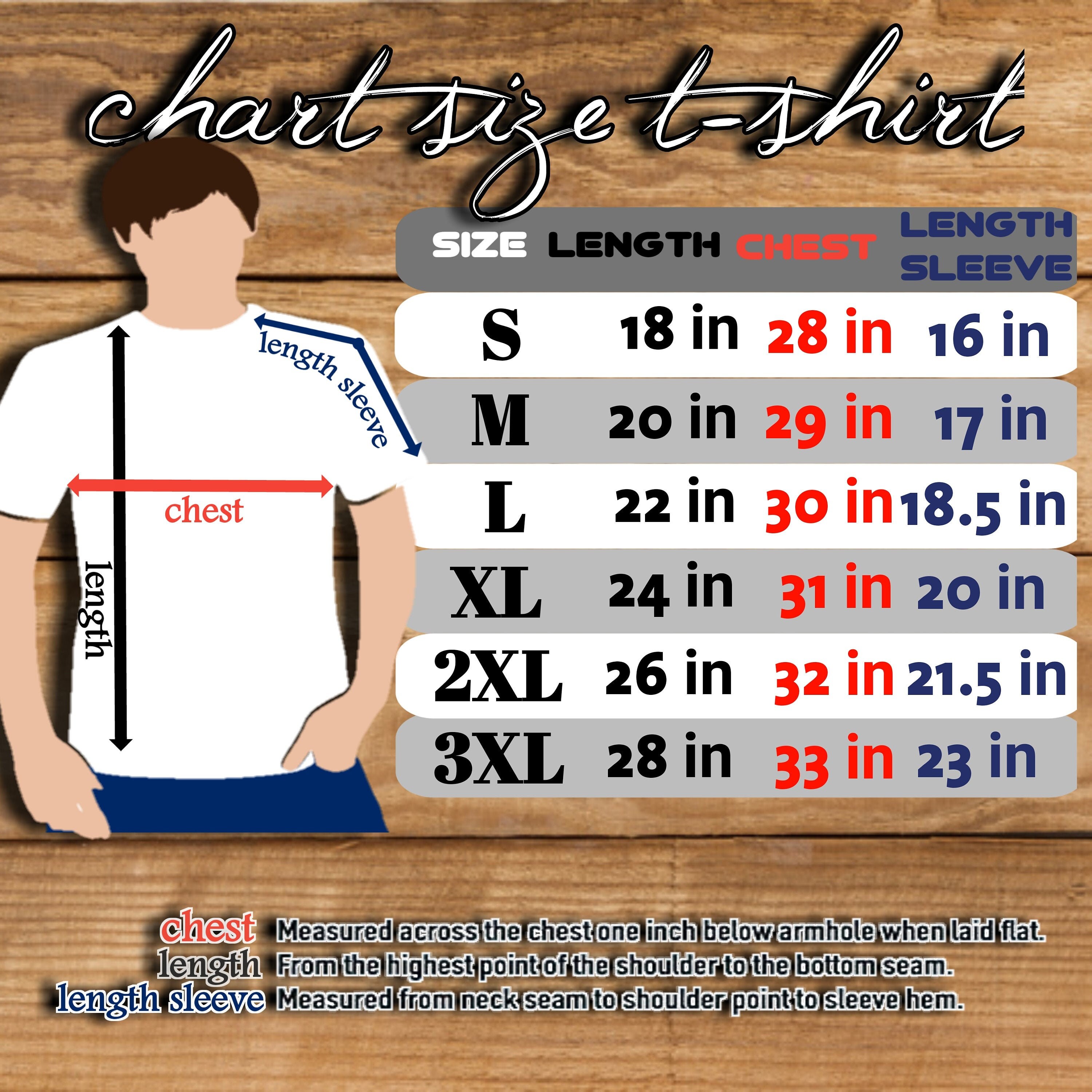 size chart t shirt h&m