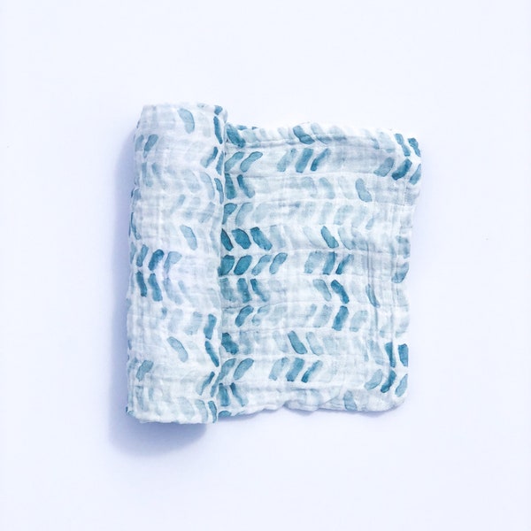 Watercolor Muslin Swaddle Blanket / Baby Shower Gift / Baby Gift/Newborn Swaddle Blanket/Modern Baby Blanket/Swaddle Blanket/Organic /Unisex