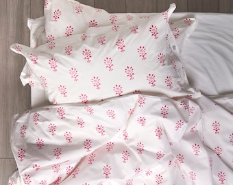 Juego de cama con estampado Booti rojo intenso