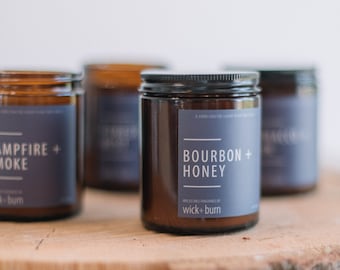 Forest & Mist Soy Wax Candle - 180ml Amber Jar