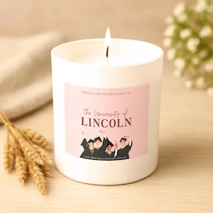 University Offer Candle Personalised Gift Smells Like You’re Going To Uni Funny Present For UCAS Offer Holder Fresher Or Student