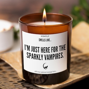 Świeca Twilight Fan Candle, ręcznie odlewany wosk sojowy, spersonalizowany prezent z romantycznymi motywami, idealny na rocznice, śluby lub Walentynki