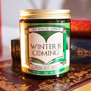 Winter is Coming | Library and Reading Present | Book Candle Scent︱Book Inspired Candle︱Literary Candle︱Soy Candle︱Wax Melt︱Scented Candle