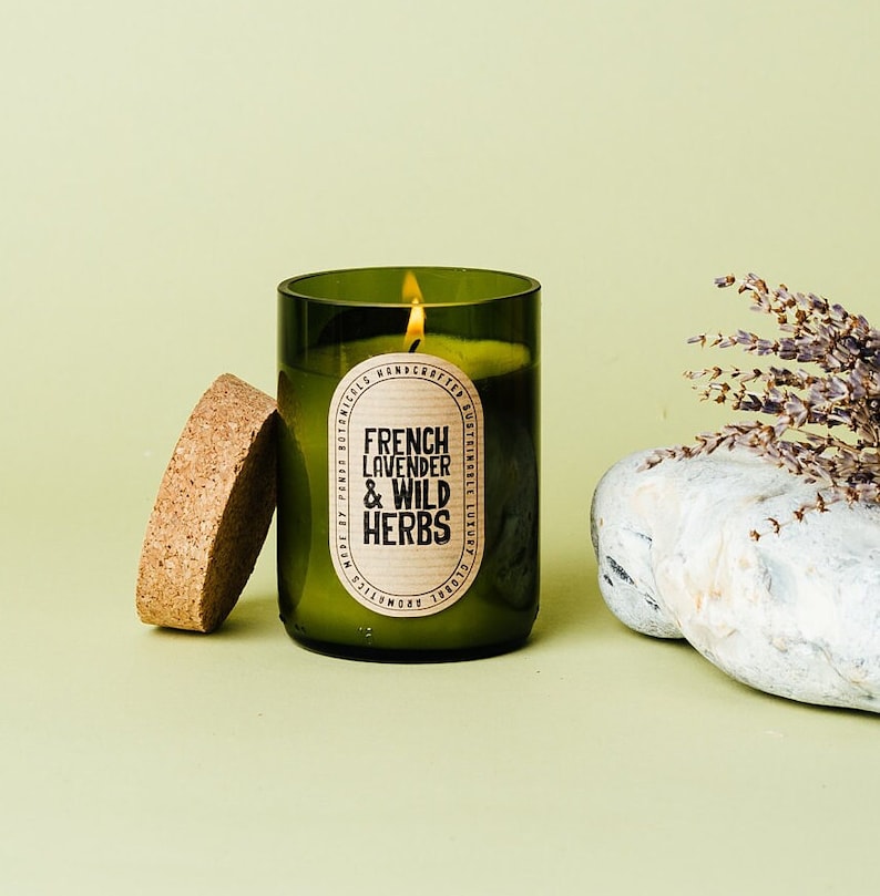 French Lavender Candle Gift Soy Wax Candle for Mum Day Candle Present for Her Scented Candle Home Decor Style Idea luxury Candle for House