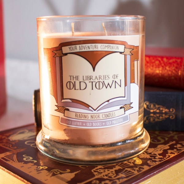 Old Town | Library and Reading Present | Book Candle Scent︱Book Inspired Candle︱Literary Candle︱Soy Candle︱Wax Melt︱Scented Candle