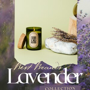 French Lavender Candle Gift Soy Wax Candle for Mum Day Candle Present for Her Scented Candle Home Decor Style Idea luxury Candle for House